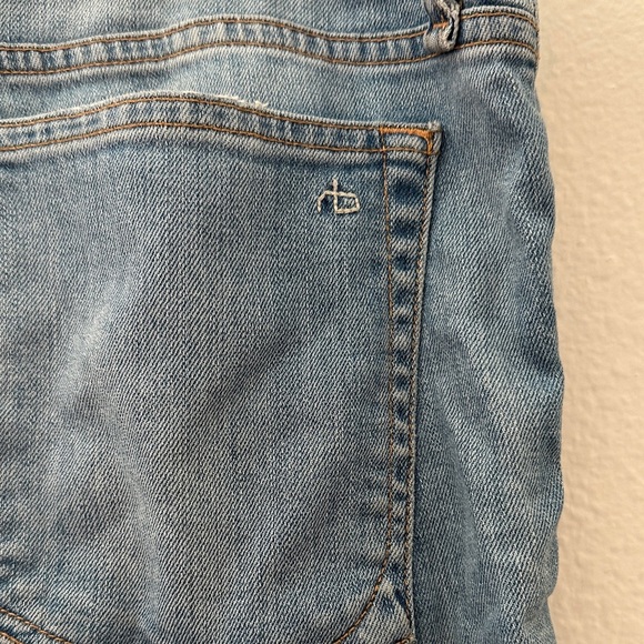 rag & bone Women's Light Blue Distressed Skinny Jeans - Picture 7 of 11